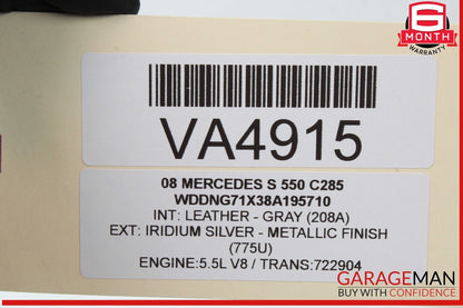 07-13 Mercedes W221 S550 S63 Front Left Driver Side Under Seat Control Unit OEM