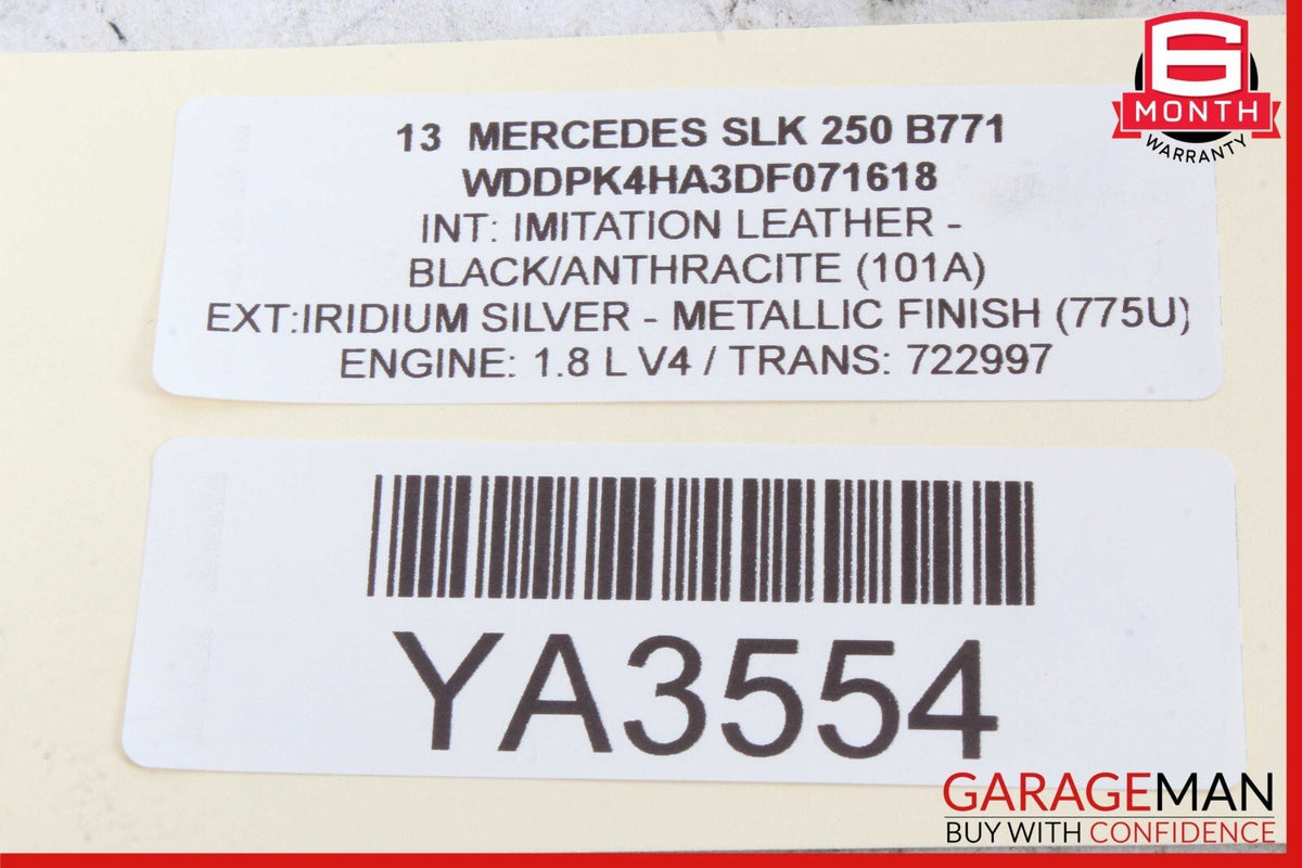 12-20 Mercedes R172 SLK350 SLC300 SLK250 Left Side Exterior Door Handle Silver