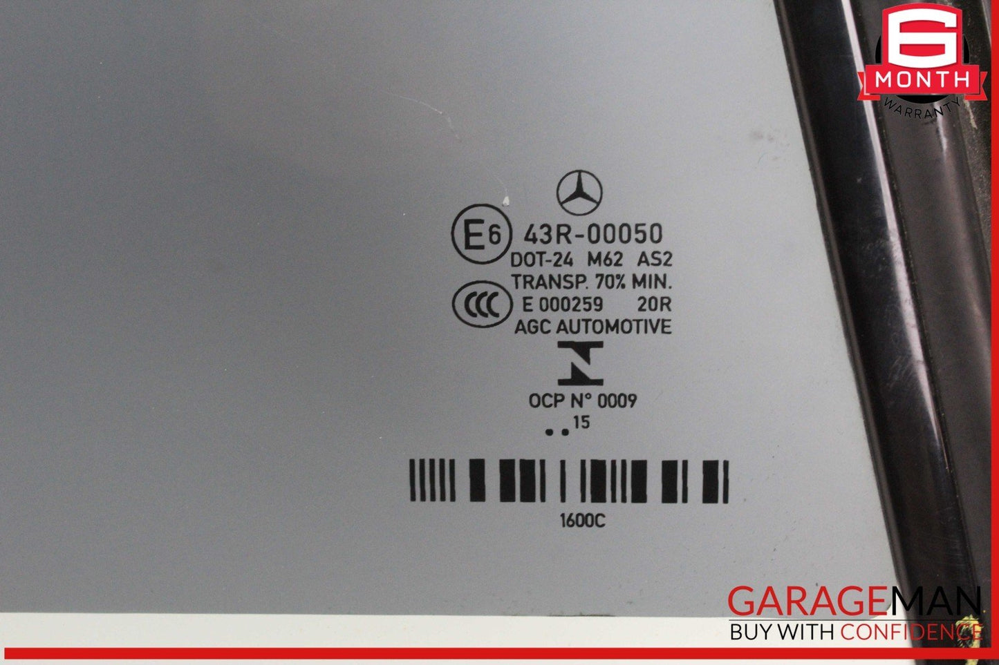 11-17 Mercedes W207 E400 E350 Rear Right Side Quarter Door Window Glass OEM