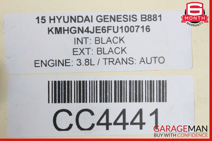 15-20 Hyundai Genesis Rear Bumper Reinforcement Impact Bar Rebar OEM