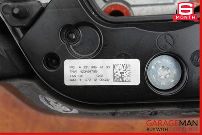 10-14 Mercedes S65 AMG S550 4 Spoke Steering Wheel w/ Paddle Shifters Wood OEM