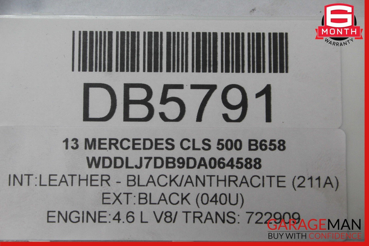 12-14 Mercedes W218 CLS550 CLS63 AMG Sport Left Side Skirt Rocker Panel Black