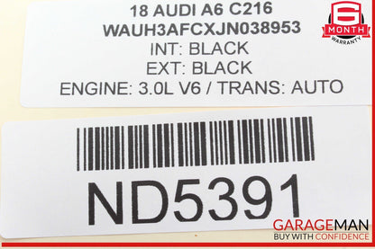 12-18 Audi A6 A7 Right Passenger Side Exterior Door Handle Black 4H0837886 OEM