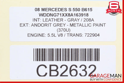 07-13 Mercedes W221 S550 S450 Center Dash A/C Air Vent Trim Clock 2218300954 OEM