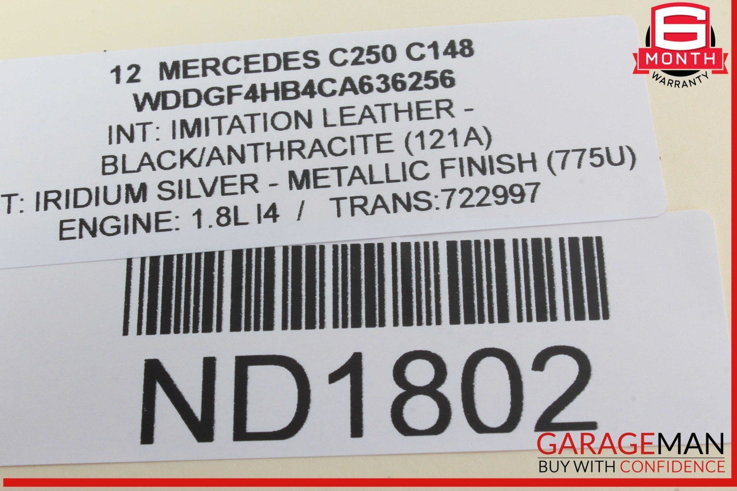 10-16 Mercedes W204 C250 E350 E400 Interior Rear View Mirror Black 2048104217
