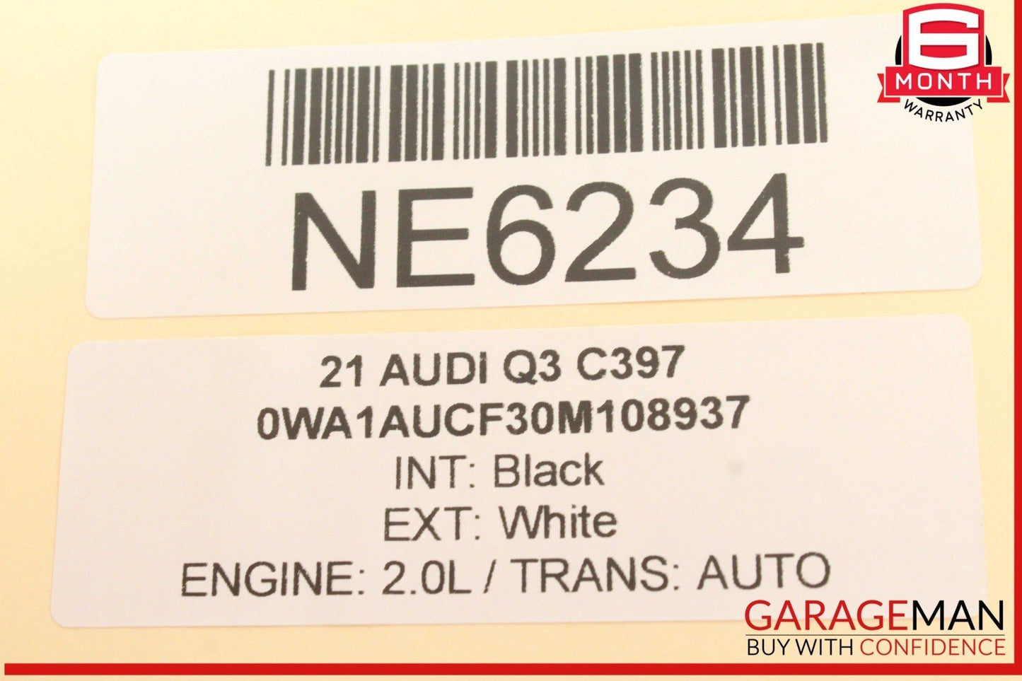 15-24 Audi Q3 A3 S3 RS3 Rear Right Passenger Side Exterior Door Handle White OEM