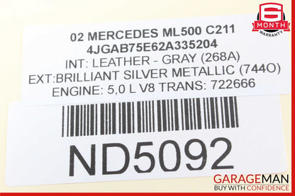 98-05 Mercedes W163 ML500 ML430 Body Comfort BCM Control Module Unit OEM