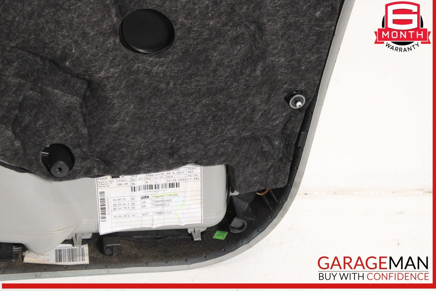 12-18 Audi A6 S6 Front Left Driver Side Interior Door Panel OEM