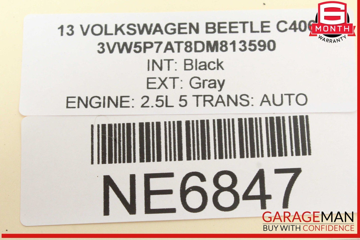 12-19 Volkswagen Beetle Front Right Side Glove Box Storage Compartment Black OEM