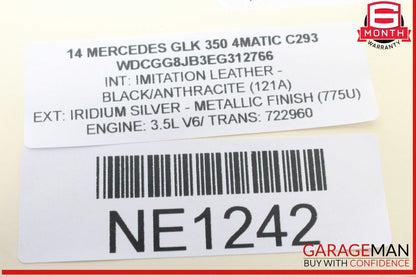10-15 Mercedes X204 GLK350 4MATIC Rear Left Driver Side Exterior Door Handle OEM