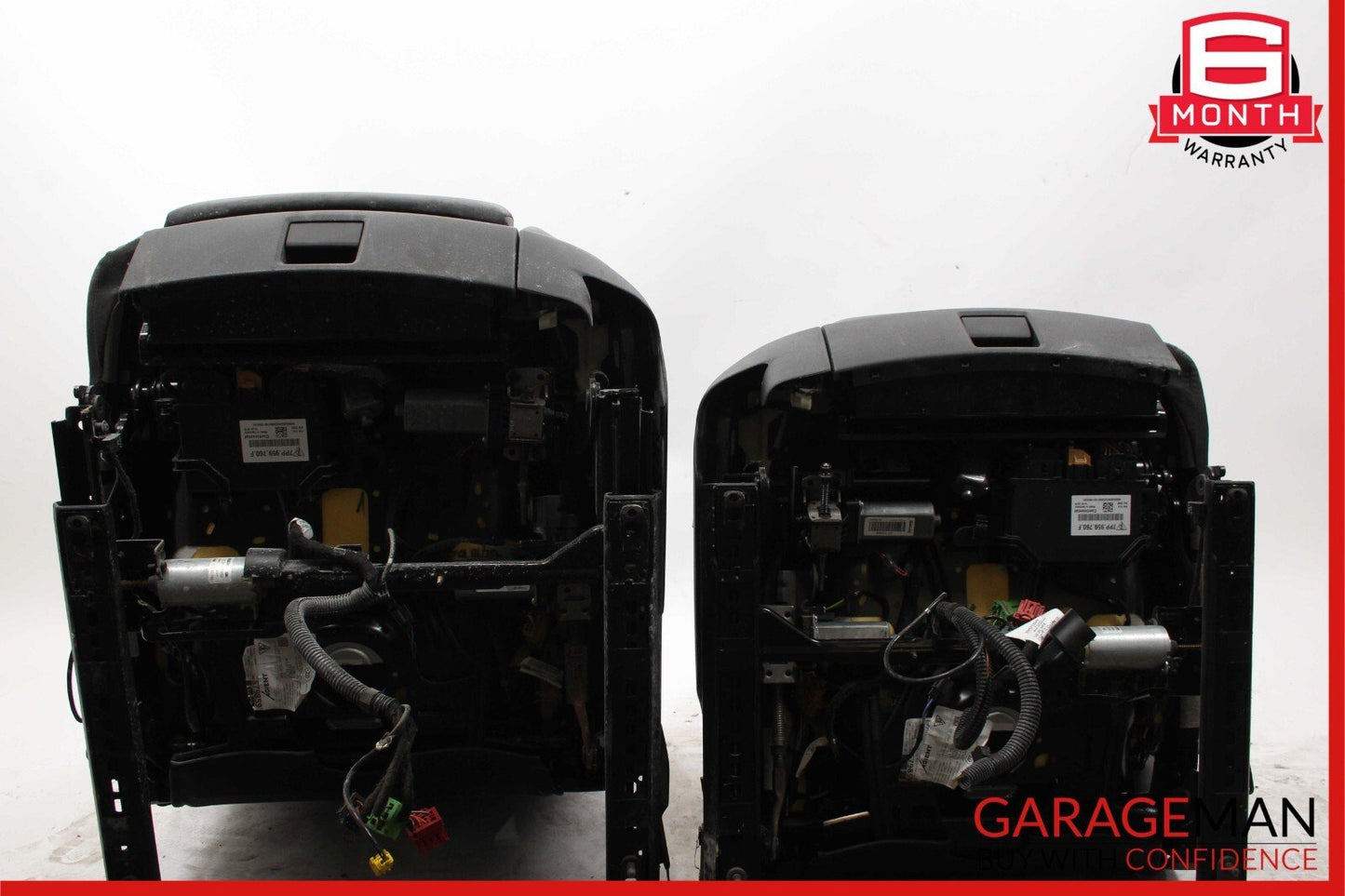 15-18 Porsche Macan Front Right & Left Complete Seat Set of 2 Pc Black OEM