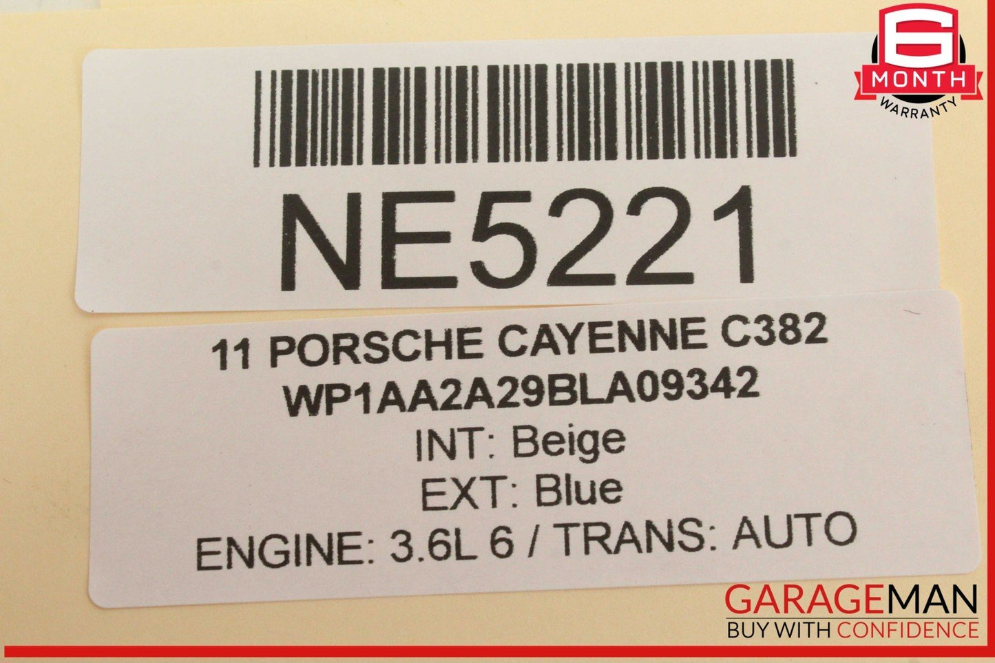 11-18 Porsche Cayenne 958 Rear Right Passenger Side Window Regulator Motor OEM