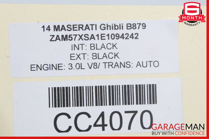 14-17 Maserati Ghibli M157 Front Third Load Path Rail Bar Subframe OEM