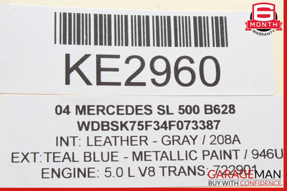 03-06 Mercedes R230 SL500 Front Right Door Handle Keyless Go OEM