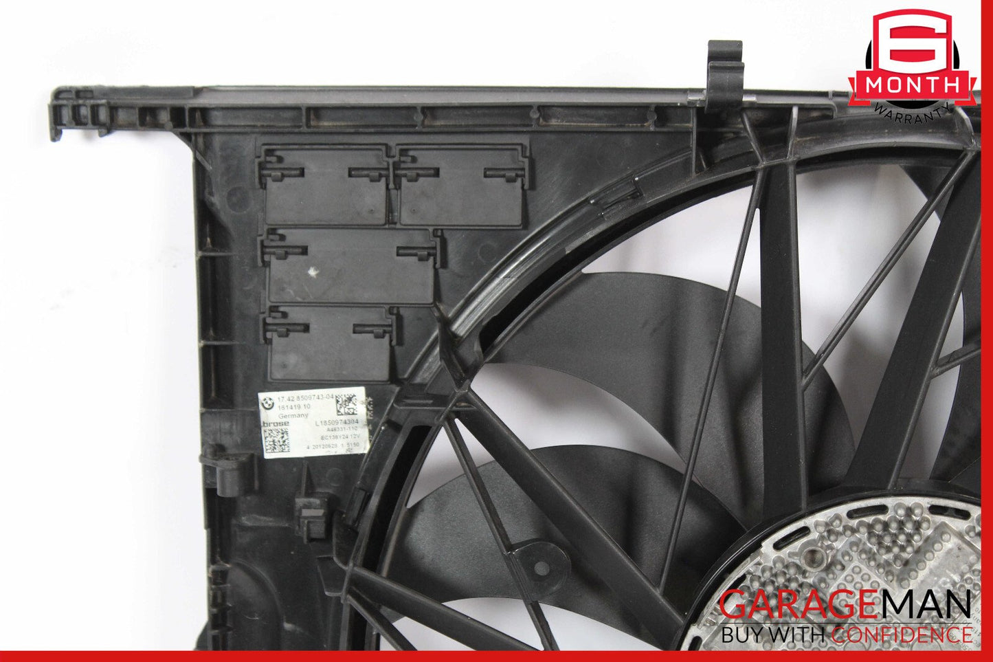 09-19 BMW 550i Engine Motor Cooling Fan Shroud OEM