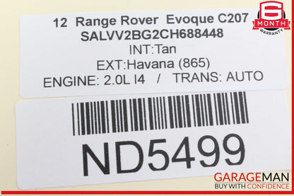 12-19 Range Rover Evoque Front Right Passenger Side Dash Dashboard Trim Cover
