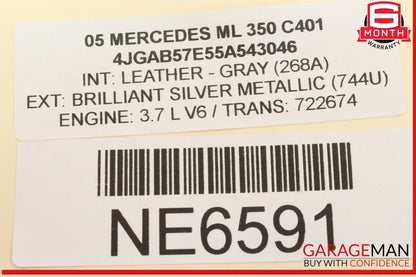 98-05 Mercedes W163 ML350 ML430 Dashboard Center A/C AC Air Vent Trim Black OEM