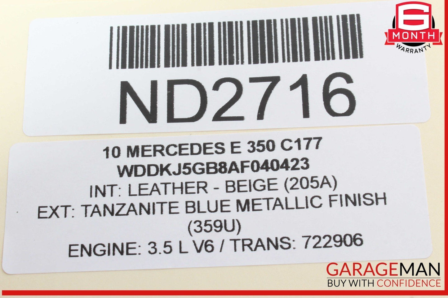 10-13 Mercedes W212 E350 Front Left Driver Side Exterior Door Handle OEM