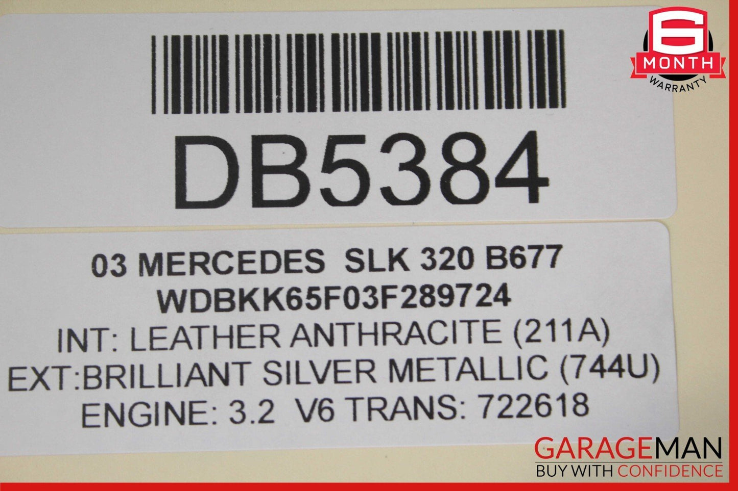 Mercedes R170 SLK320 E320 C320 Engine Motor Block Assembly V6 M112 RWD 118k