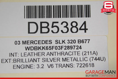 Mercedes R170 SLK320 E320 C320 Engine Motor Block Assembly V6 M112 RWD 118k