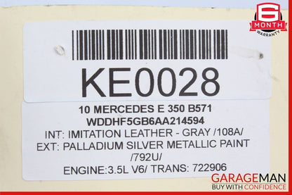 10-13 Mercedes W212 E550 Front Left Driver Side Door Rear View Mirror Silver