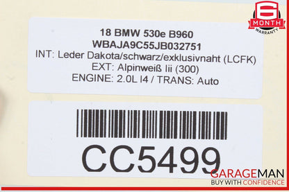 17-22 BMW 530e 540i 530i 550i Rear Left Driver Side Interior Door Panel OEM