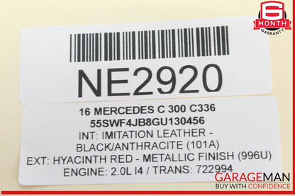 15-20 Mercedes W205 C300 C400 Dashboard Glove Box Compartment Tray Black OEM