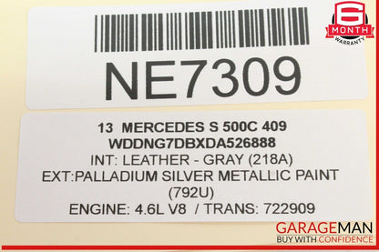 10-13 Mercedes-Benz S500 Front Left Door Rear View Mirror A2218101719