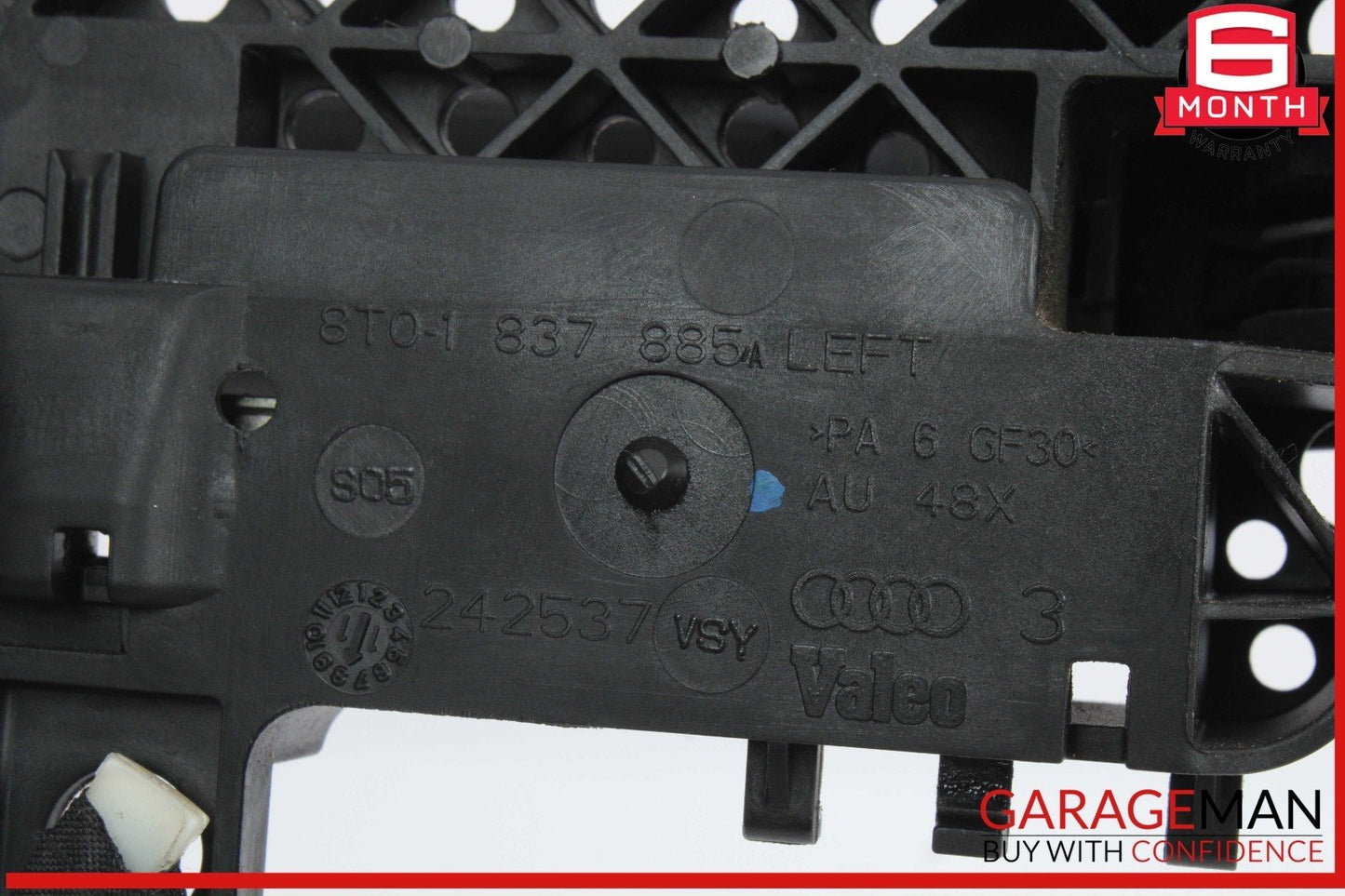 09-16 Audi S5 A5 Rear Left Driver Side Exterior Door Handle Black 8T0837885A OEM