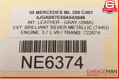 98-05 Mercedes W163 ML350 Rear Climate Power Window Control Switch OEM