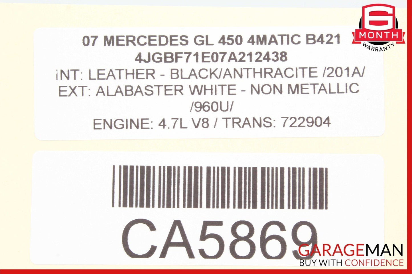 06-13 Mercedes W251 R350 R550 R63 Front Right Passenger Side Upper Control Arm