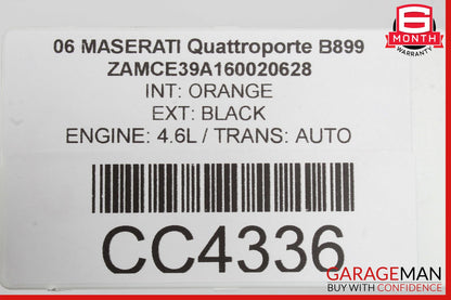 03-08 Maserati Quattroporte M139 Rear Bumper Cover OEM