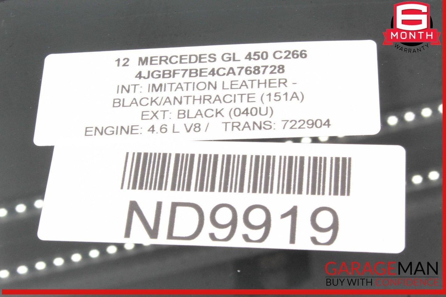 07-12 Mercedes X164 GL450 GL550 Rear Left Side Window Glass 43R002444 OEM