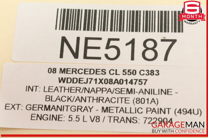 07-10 Mercedes W216 CL550 Front Left Driver Side Fog Light Trim Grille Cover OEM
