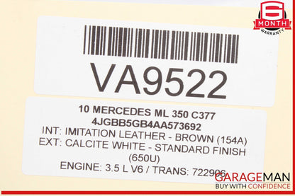 06-12 Mercedes W164 ML350 ML550 Upper Radiator Core Tie Bar Support OEM