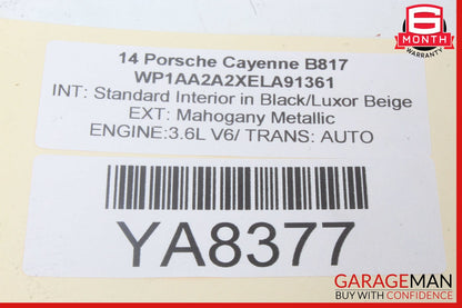 12-14 Porsche Cayenne 958 S Trunk Lid Molding Trim Spoiler Wing OEM