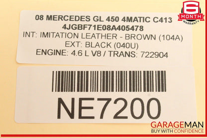 06-13 Mercedes X164 GL450 4MATIC Rear SAM Fuse Relay Box w/ TPMS Control Module