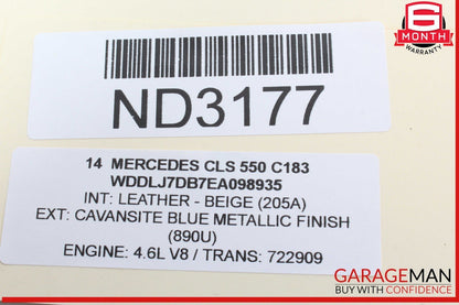 12-18 Mercedes W218 CLS550 Left Side Door Rear View Mirror w/ Blind Spot OEM