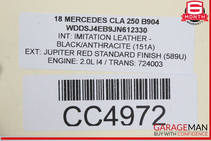 14-20 Mercedes W117 CLA250 Front Right Side Top Upper Seat Cushion Cover OEM