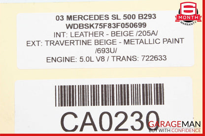 03-06 Mercedes R230 SL500 SL600 Front Right Hydraulic Shock Strut Absorber OEM