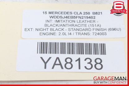 14-20 Mercedes W117 CLA250 GLA250 Front Left Driver Side Sunvisor Sun Visor OEM