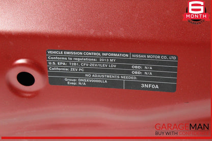 13-17 Nissan Leaf Front Hood Bonnet Panel Assembly Red OEM