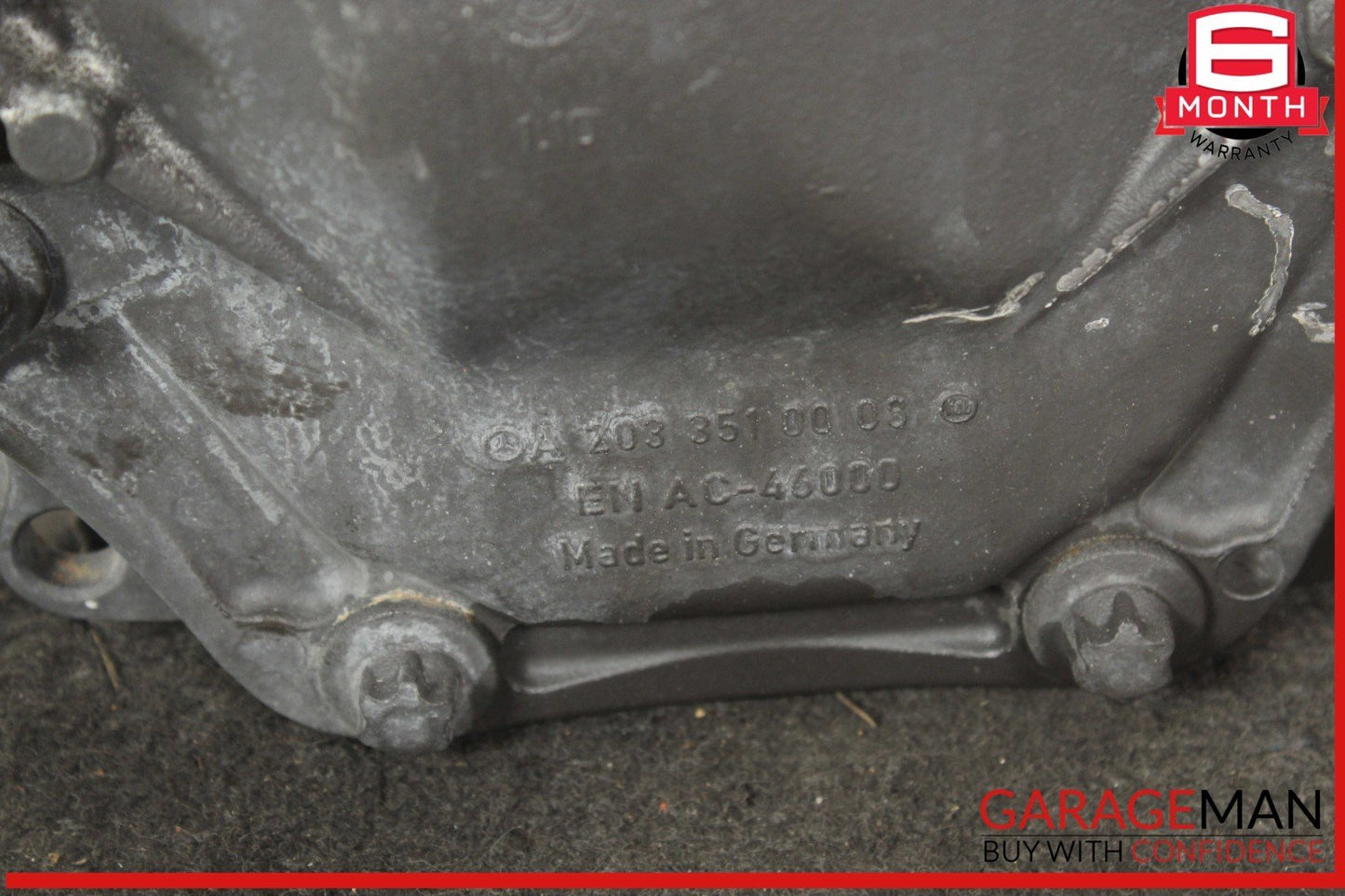 12-15 Mercedes R172 SLK250 1.8L Rear Differential Diff Axle Carrier 3.07 OEM