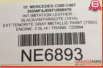 15-18 Mercedes-Benz C300 W205 Right Front Seat Belt Retractor 2058606600 OEM