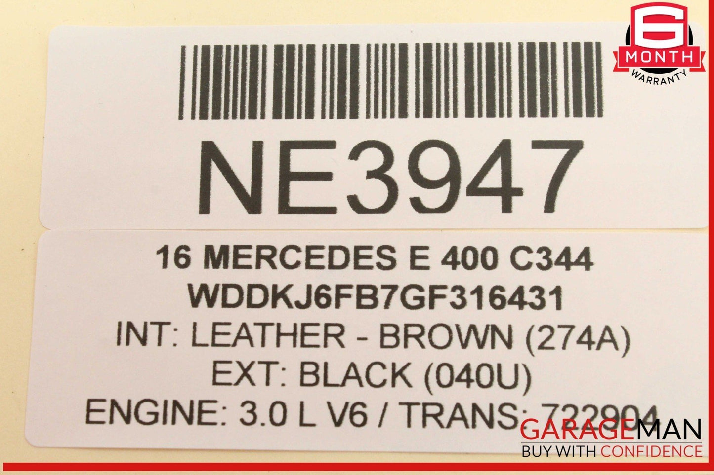 14-17 Mercedes W207 E400 E350 Rear Left Driver Side Inner Tail Light Lamp OEM