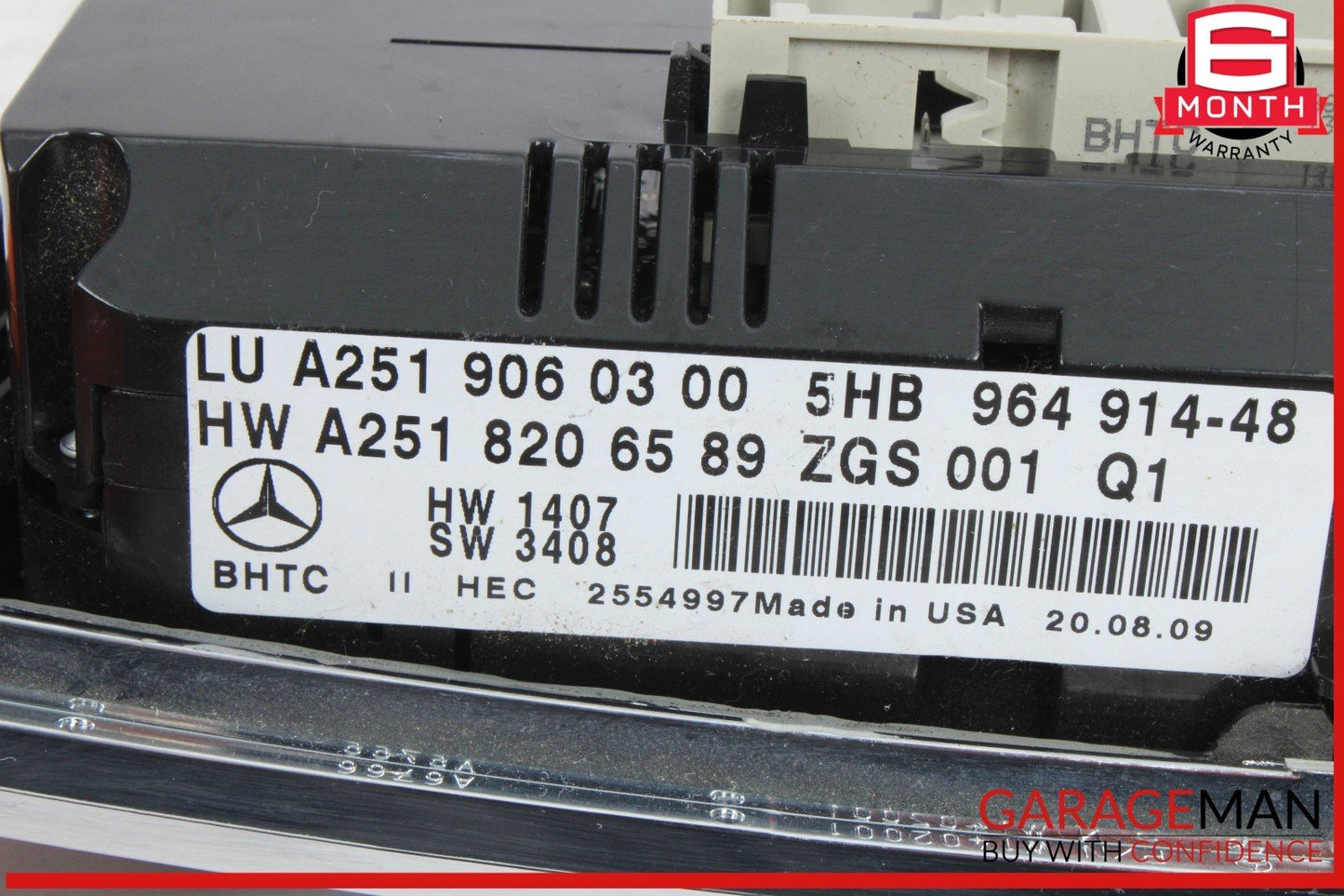 06-13 Mercedes X164 GL450 ML350 A/C AC Heater Climate Control Switch Trim OEM