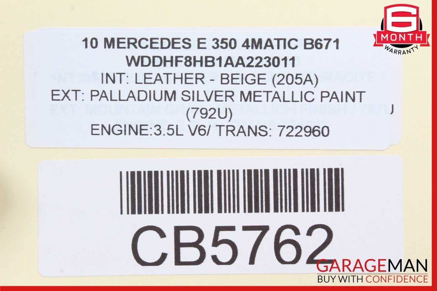 10-18 Mercedes W212 E350 CLS350 Front Right Side Seat Side Airbag Air Bag OEM