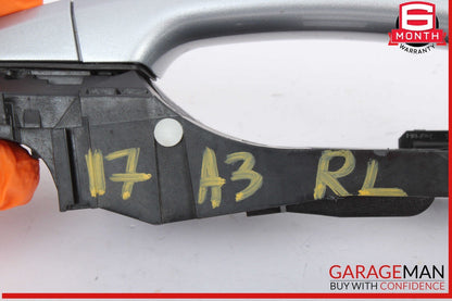 15-20 Audi A3 S3 RS3 Rear Left Driver Side Exterior Door Handle Silver OEM