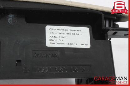 07-13 Mercedes W221 S550 Center Console CD Player Cover Trim Panel OEM