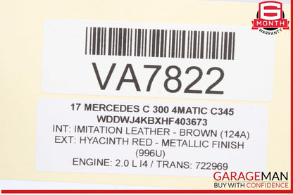 15-20 Mercedes W205 C300 C350e C400 A/C AC Heater Climate Control Switch OEM